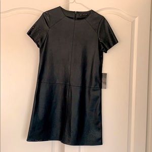 Zara Black leather dress